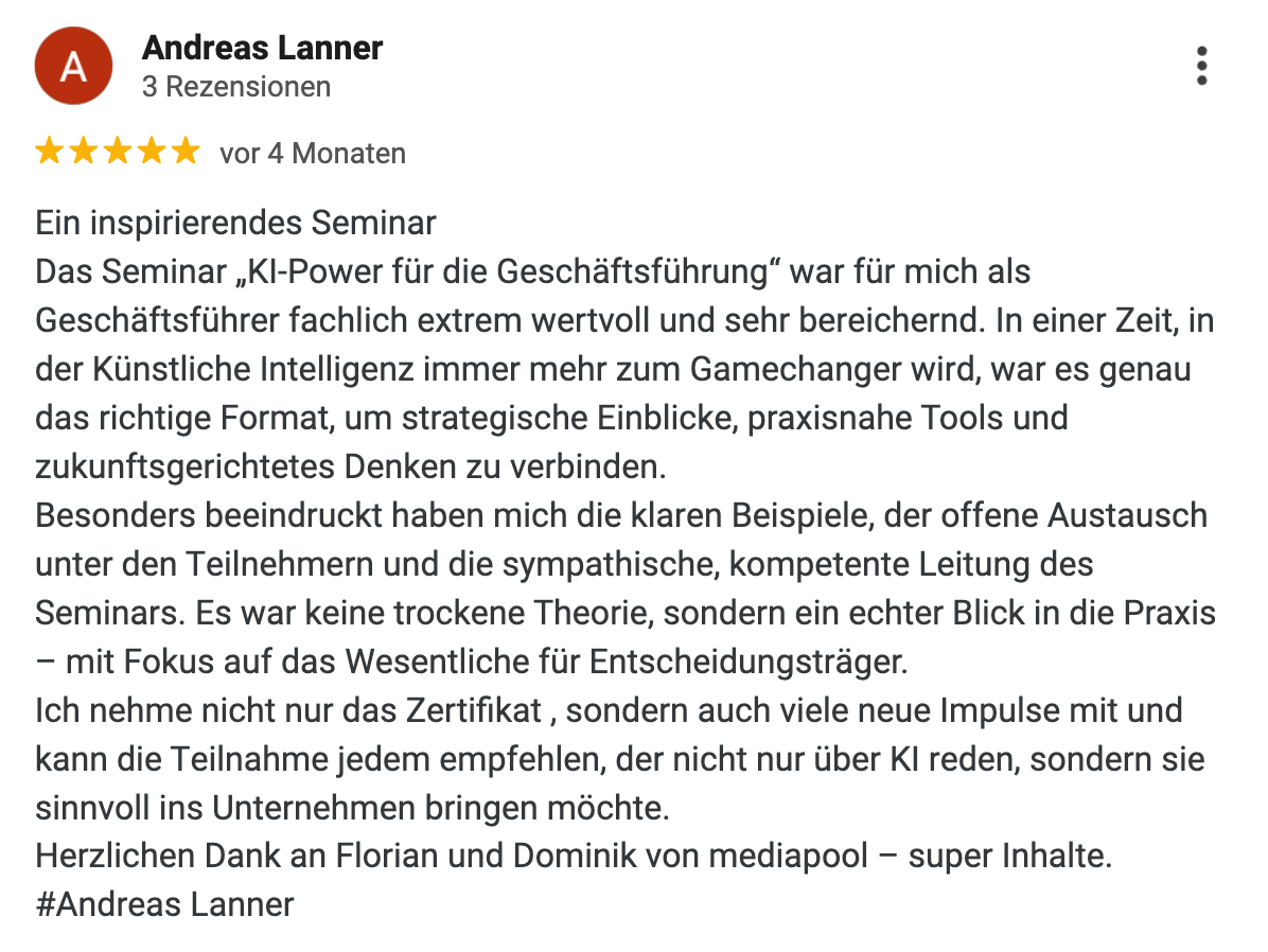 Bewertung Lanner